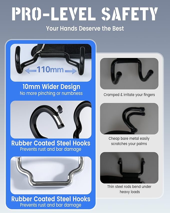NEW Upgrade Weight Lifting Hooks