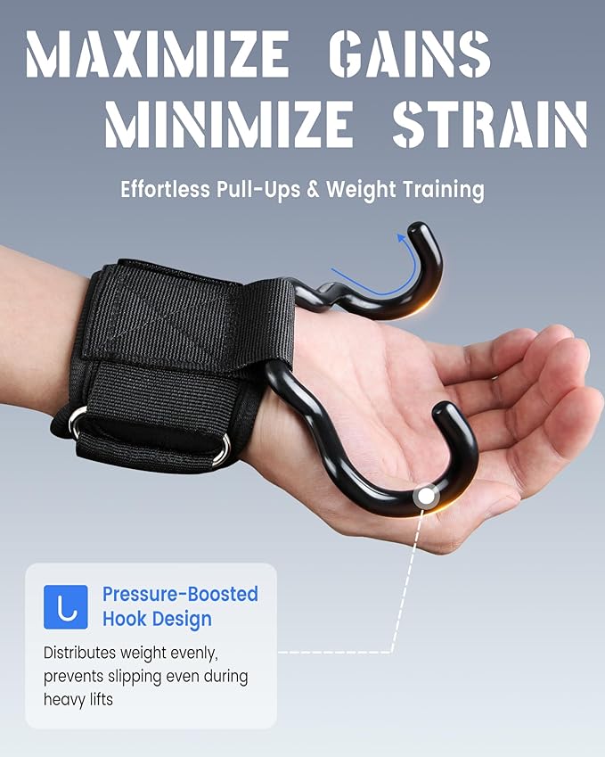 NEW Upgrade Weight Lifting Hooks